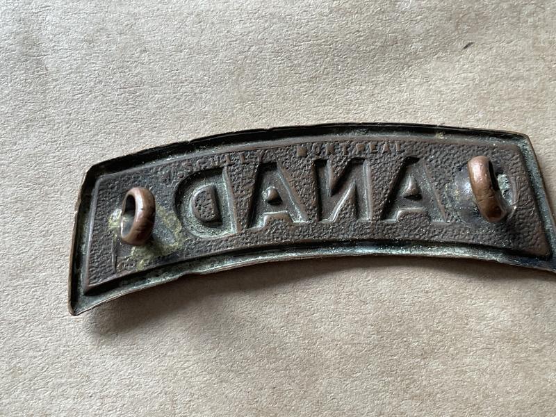 WW1 C.E.F CANADA shoulder title by SCULLY