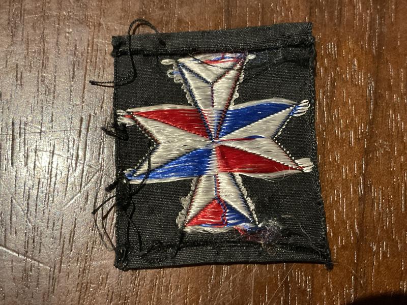 WW2 British Malta Mobile Units , R.A silk formation sign.