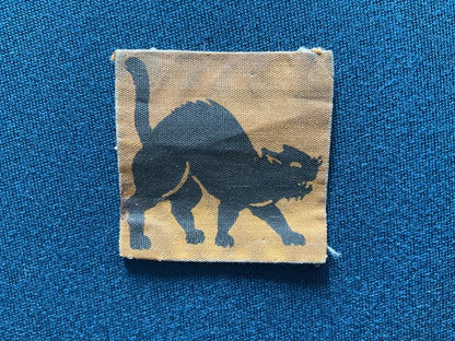 Gradia Militaria -  WW2 British 9th Corps Kilkenny Cat printed formation sign.