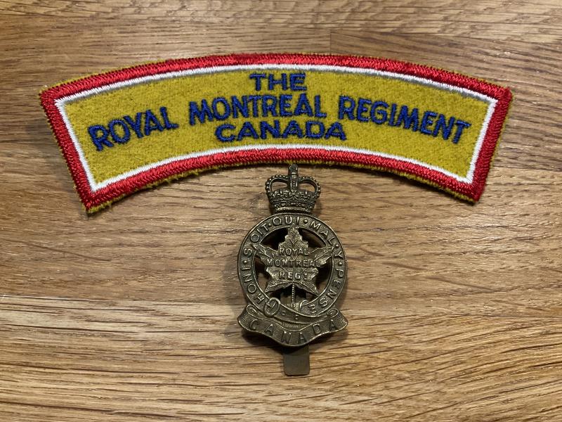 Gradia Militaria -  The Royal Montreal Regiment cap badge & shoulder title.