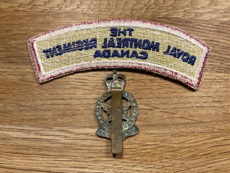 The Royal Montreal Regiment cap badge & shoulder title.
