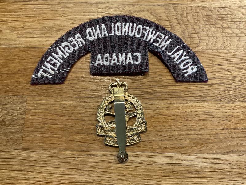 Royal Newfoundland Regiment of Canada cap badge & title.