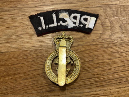 Princess Patricias Canadian Light infantry cap badge & title
