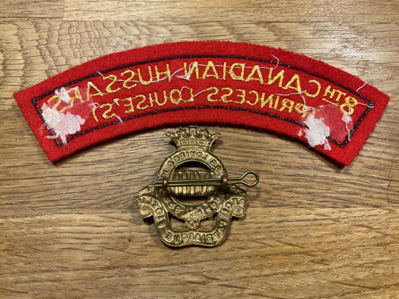 8th Canadian Hussars (Princess Louises) cap badge & title.