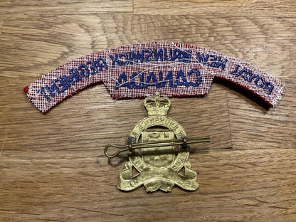 Royal New Brunswick Regiment of Canada cap badge & title.