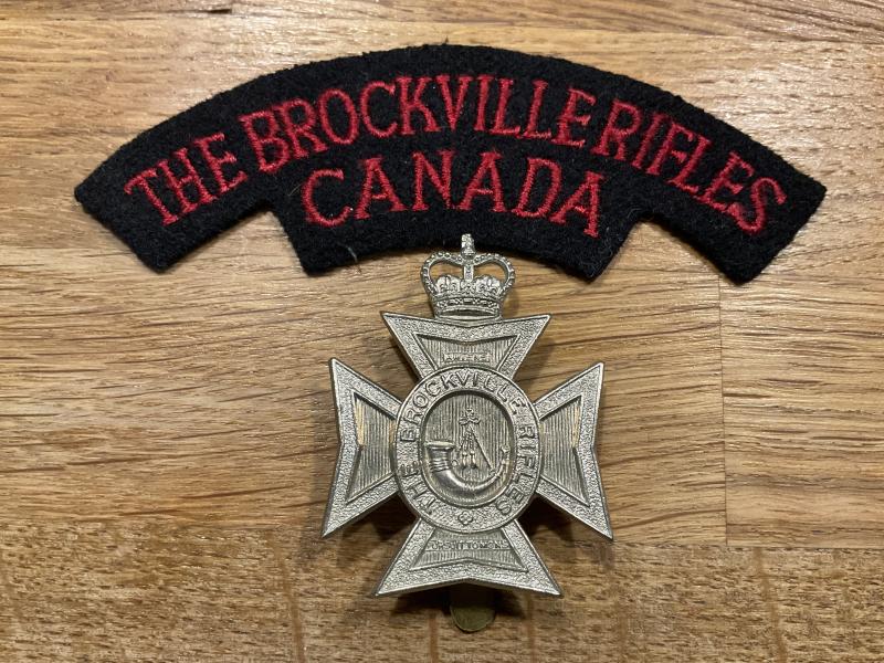Gradia Militaria -  The Brockville Rifles of Canada, cap badge & title.