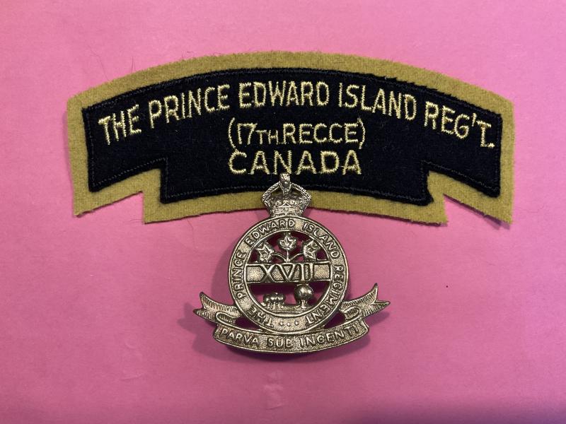 Gradia Militaria -  The Prince Edward Island Regt, 17th Recce cap badge & title.