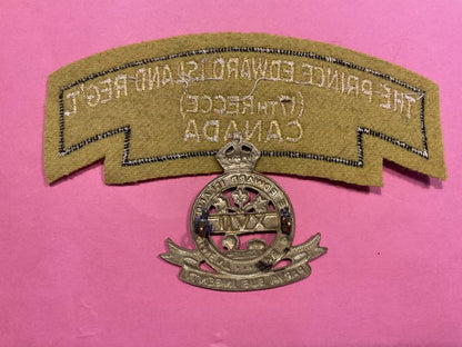The Prince Edward Island Regt, 17th Recce cap badge & title.