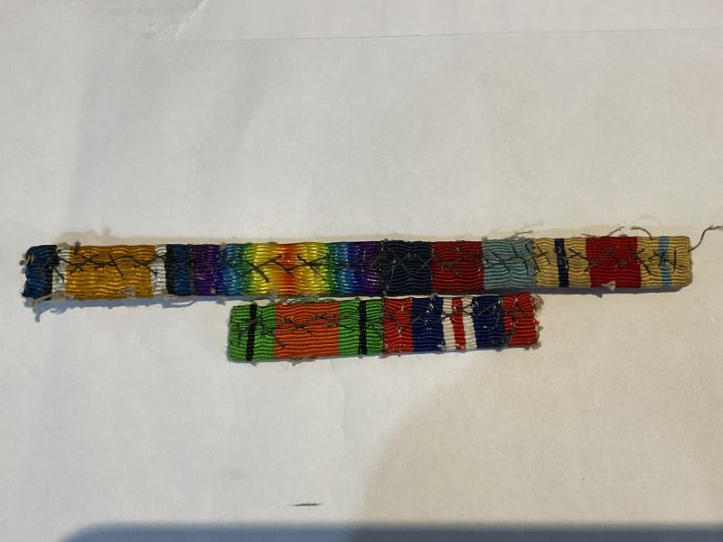 WW1 & 2 British/ commonwealth medal ribbon bars.