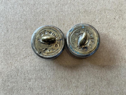 Victorian R.A Volunteers Field service cap buttons 1855-73.