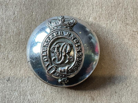 Gradia Militaria -  Q.V.C Volunteer Engineers silver plated button.