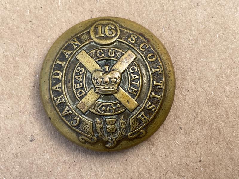 WW1 16th Canadian Scottish button by Firmin. – Gradia Militaria