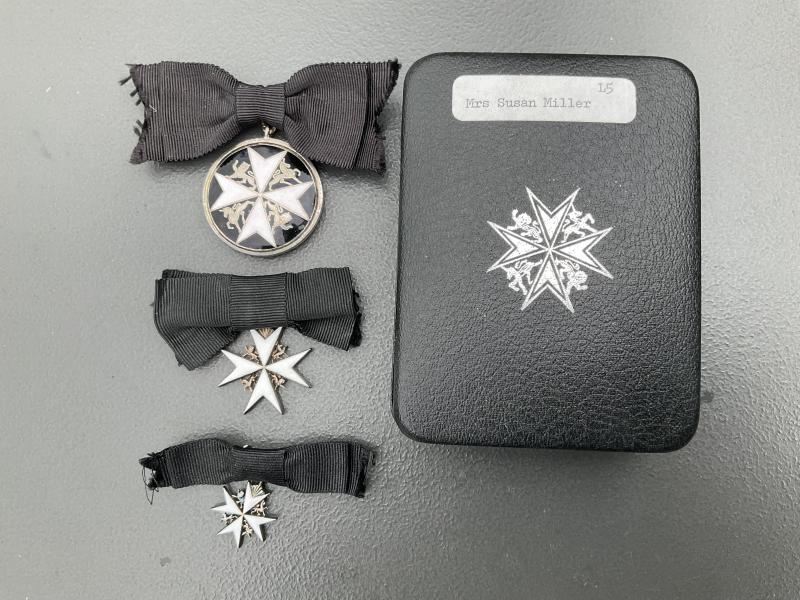 Gradia Militaria -  Female issue Order of St John medal set, 3 items.