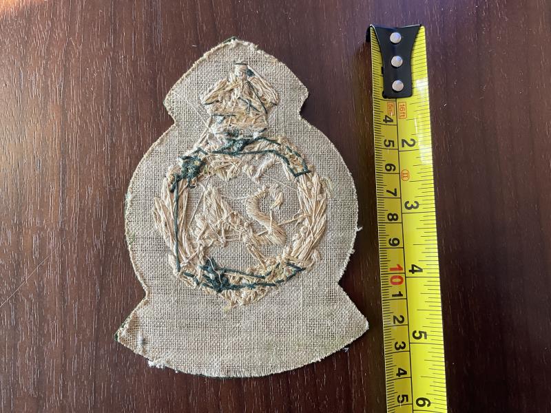 K/C 24th Regiment, Battalion, militia, large cloth badge.