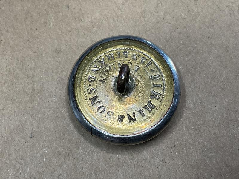QVC First Derby Militia officers silver plated button.
