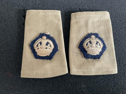 Gradia Militaria -  WW2 Tropical or Desert Blue cloth Majors rank slides.