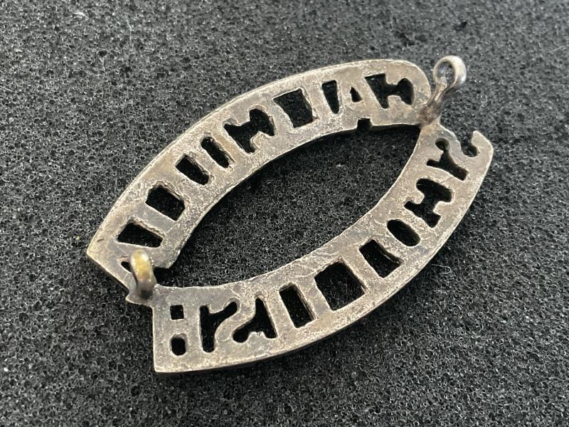 Calcutta Scottish white metal shoulder title.