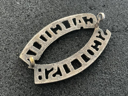 Calcutta Scottish white metal shoulder title.