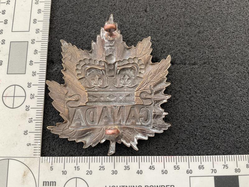 Boer War Canadian Military forces slouch hat badge