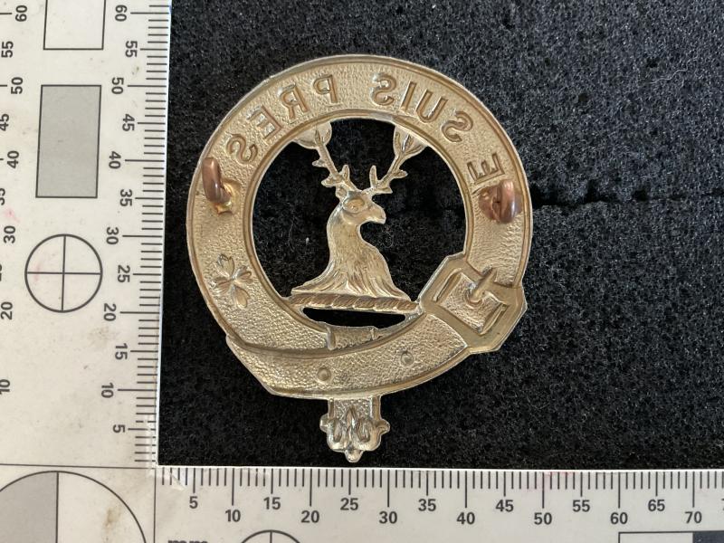 Lovat Scouts white metal glengarry badge.