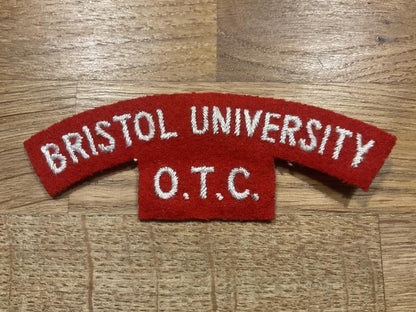 Gradia Militaria -  BRISTOL UNIVERSITY O.T.C. Cloth shoulder title.