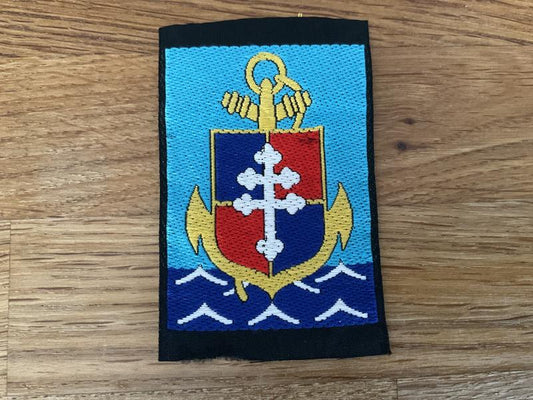 Gradia Militaria -  French 9th Marine Artillery Brigade (9e B.I.Ma) sleeve badge.