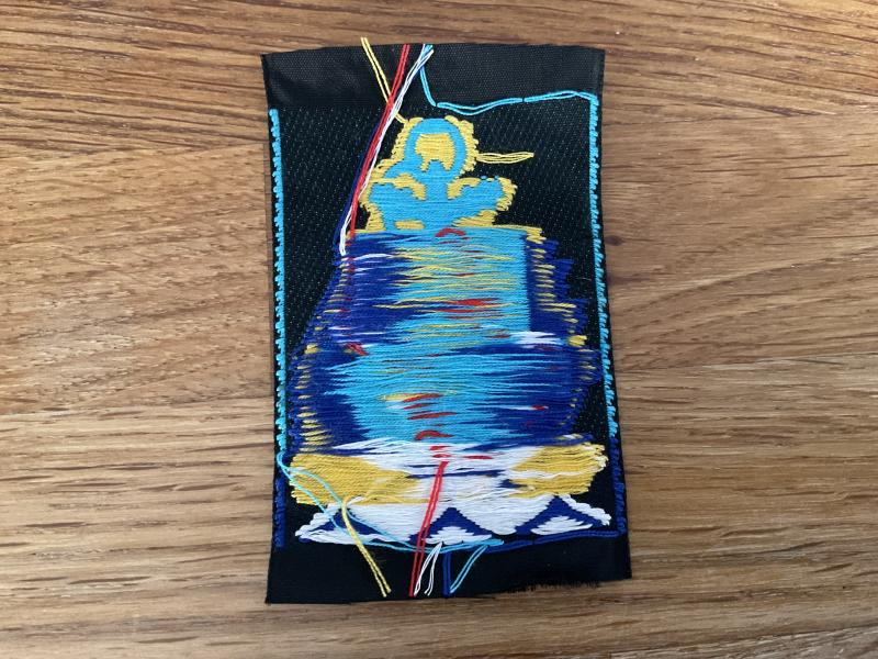 French 9th Marine Artillery Brigade (9e B.I.Ma) sleeve badge.