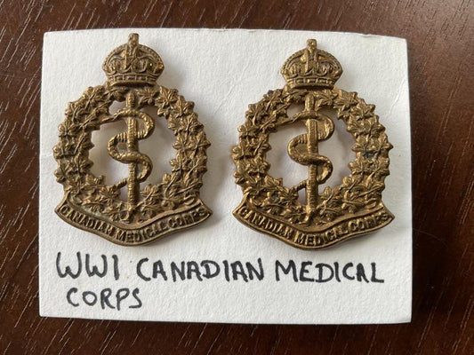 Gradia Militaria -  WW1 Canadian Medical Corps collar badges.