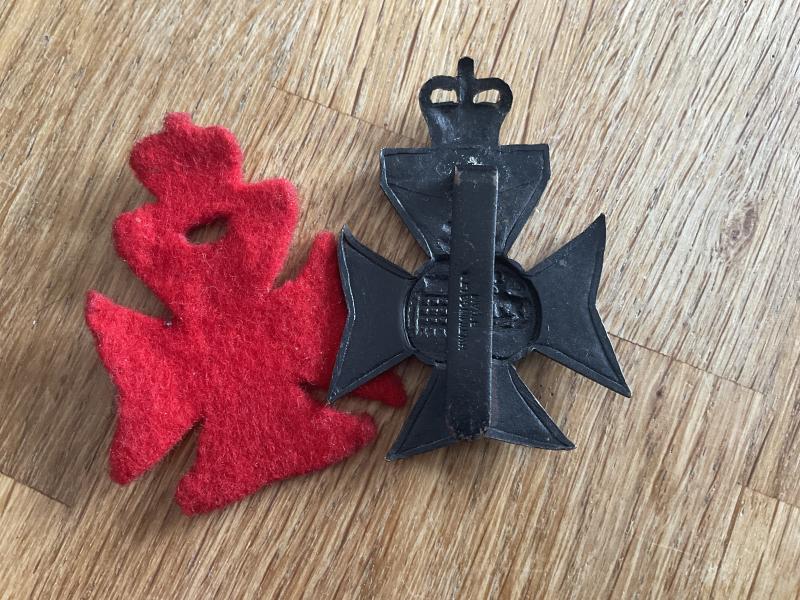 Q/C 6th London Regiment Queens Westminster, Civil Service Rifles cap badge.