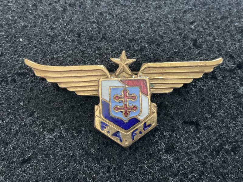 Gradia Militaria -  WW2 Free French F.A.F.L ( pre August 1943) breast wing.