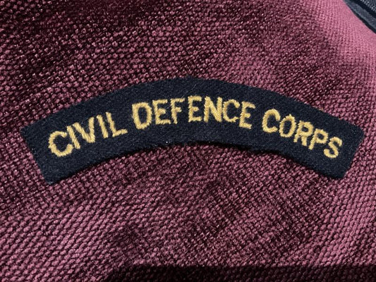 Gradia Militaria -  CIVIL DEFENCE CORPS (Malta) cloth shoulder title