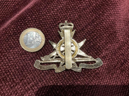 Q/C Anodised Royal Malta Artillery cap badge by FIRMIN.