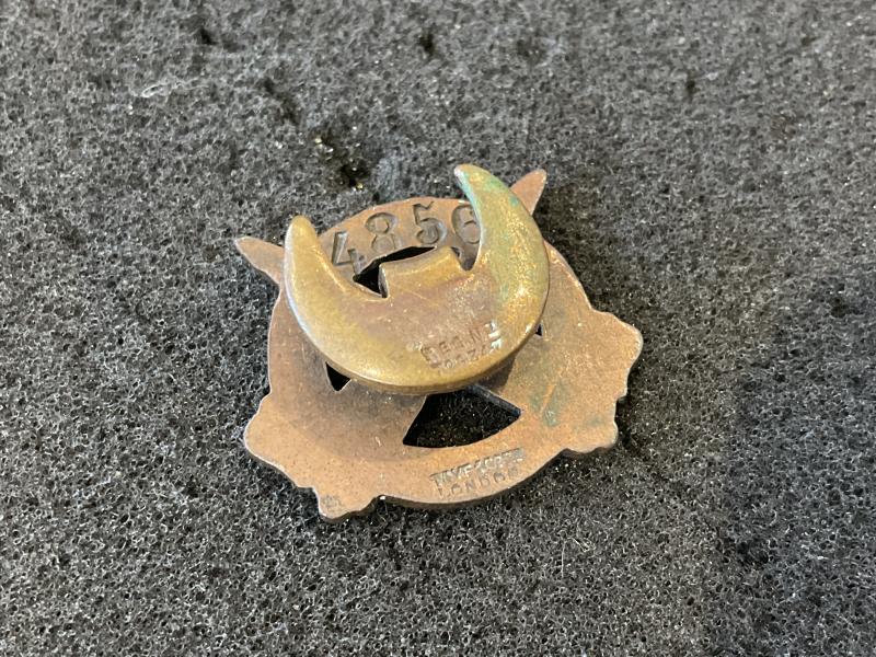 WW1 Old Contemptibles Association lapel badge number 4856.