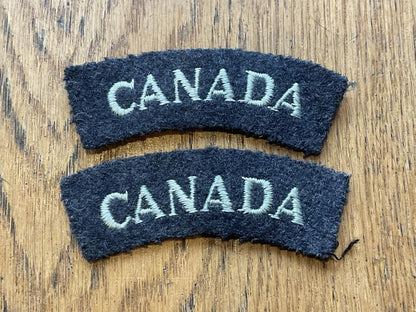 Gradia Militaria -  R.C.A.F CANADA cloth nationality shoulder titles.