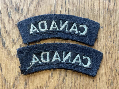 R.C.A.F CANADA cloth nationality shoulder titles.