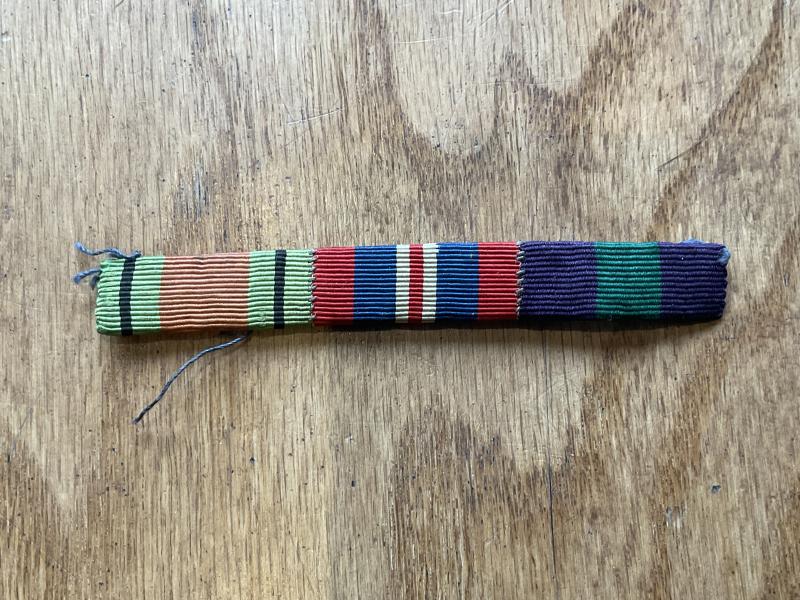 Gradia Militaria -  WW2 War, Defence & G.S.M full size medal bar.
