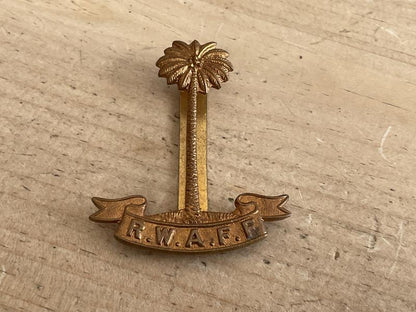 Gradia Militaria -  WW2 R.W.A.F.F brass cap badge by J.R GAUNT BHAM