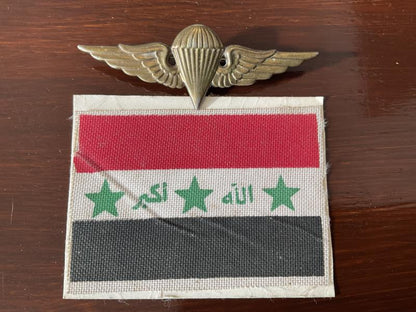 Gradia Militaria -  Iraqi Army paratroopers wing and nationality sleeve patch.