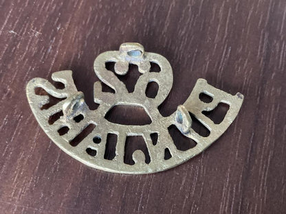 WW1 Indian Army 62nd PUNJABIS Regt brass shoulder title.