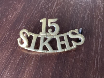Gradia Militaria -  15th SIKHS, 15th Regiment of Bengal Native Infantry title.