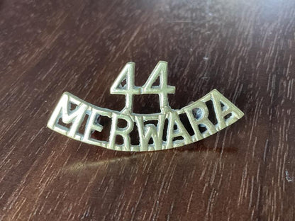 Gradia Militaria -  Indian Army 44th MERWARA infantry Regiment shoulder title.