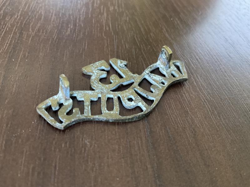 13th RAJPUTS Regiment brass shoulder title.