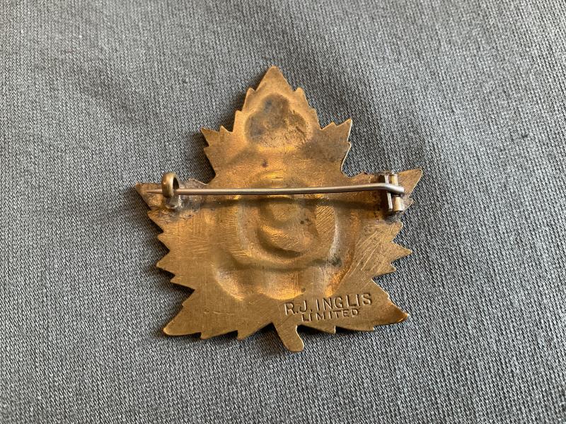 WW1 CEF 9th Lloydminster Mounted Rifles cap badge By Inglis