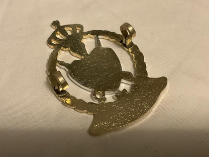 Anodised Libyian Royal Army College cap badge pre 1969.