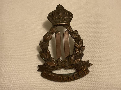 Gradia Militaria -  11th Sudan infantry Battalion cap badge.