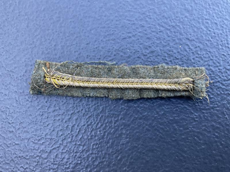 Gradia Militaria -  WW1 Bullion Wound stripe, removed from uniform.