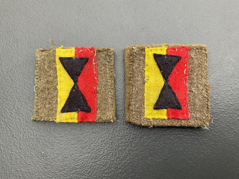 Gradia Militaria -  WW2 25th Army Tank Brigade, (Independent) wool shoulder slides.
