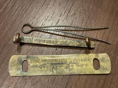 WW1 Brass The wound stripe No 4 .