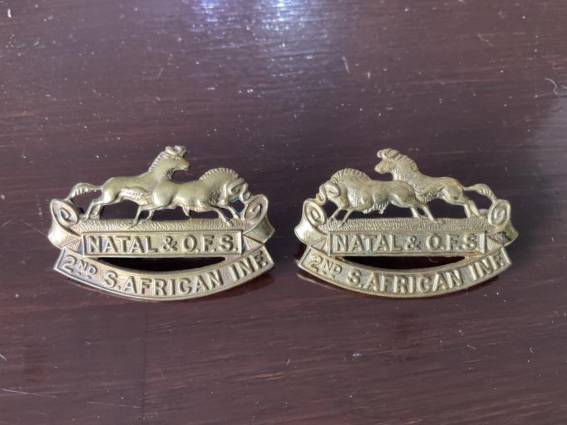 Gradia Militaria -  WW1 2nd S.A. Infantry collars by rare London maker