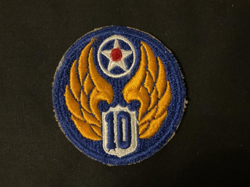 Gradia Militaria -  WW2 USAAF 10th Air Force sleeve patch